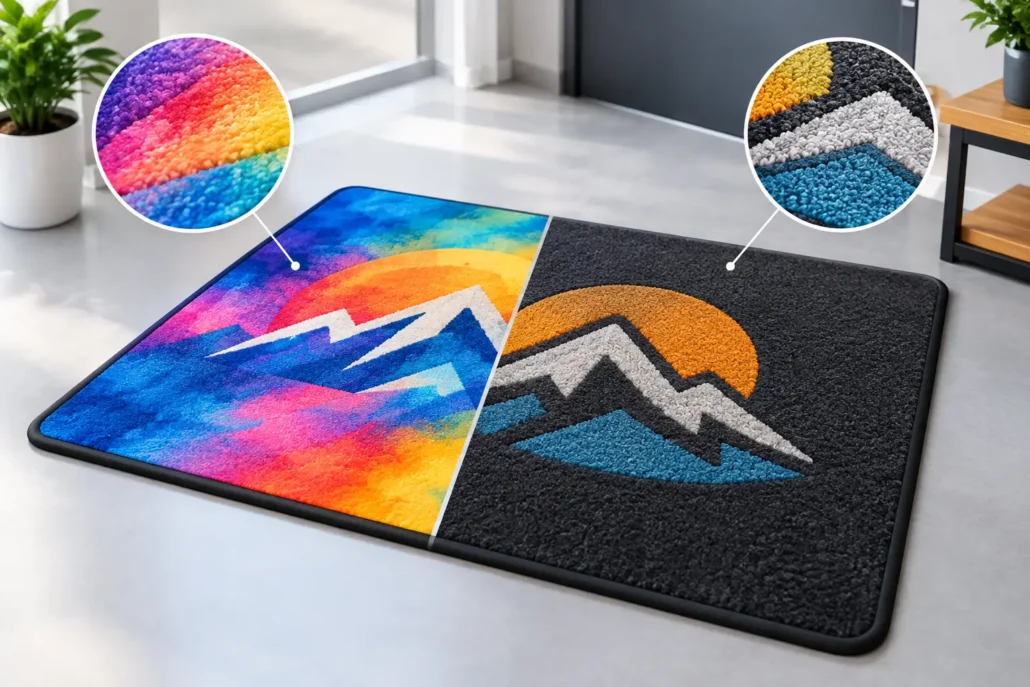 Dye Sublimation Versus Inlay: Which Logo Mat?