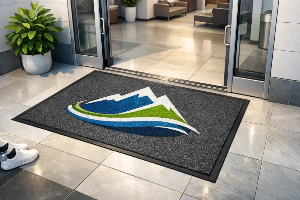 Berber Impression Logo Mats for Clean Entries