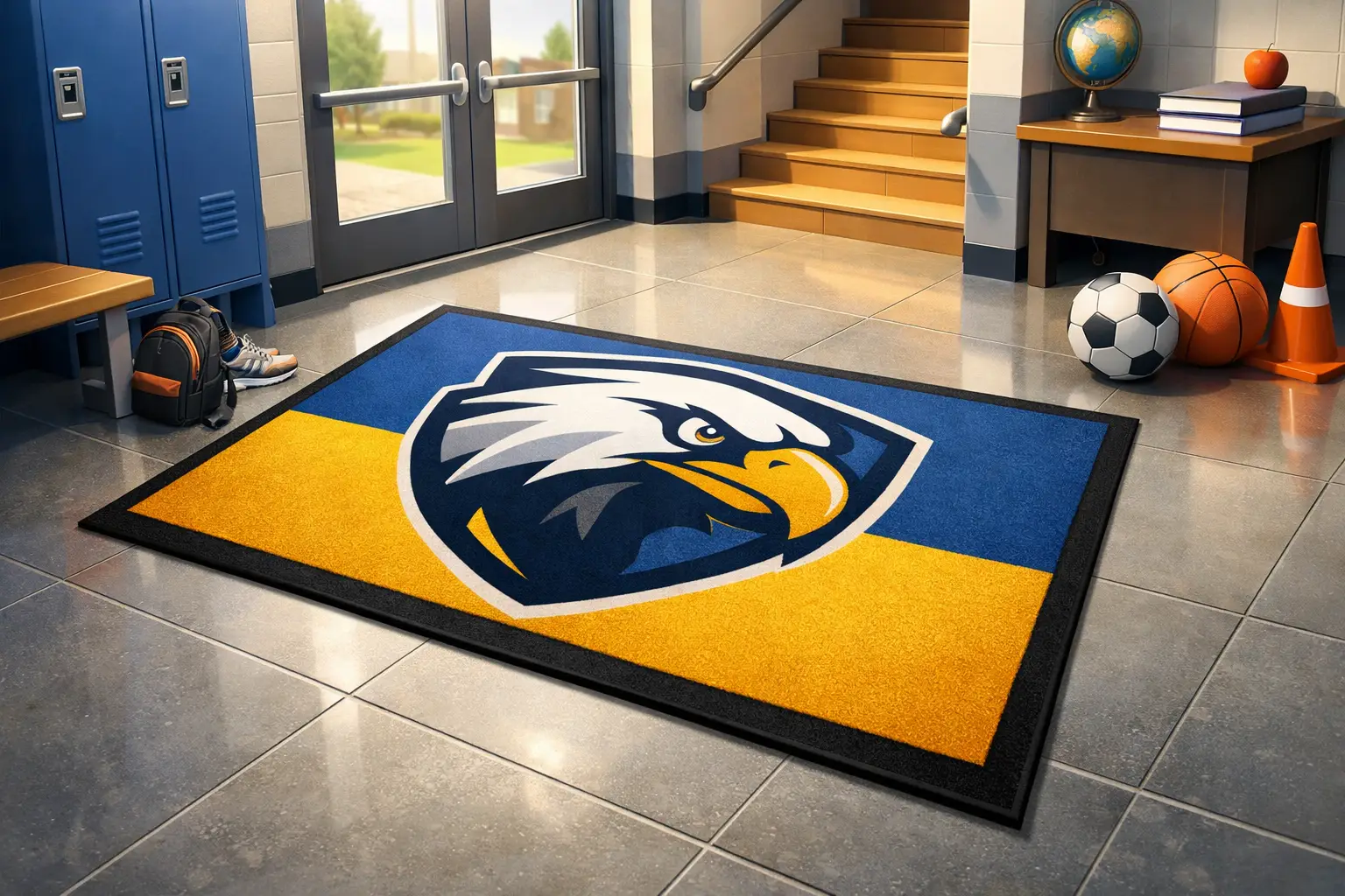 School Logo Floor Mats That Work Hard